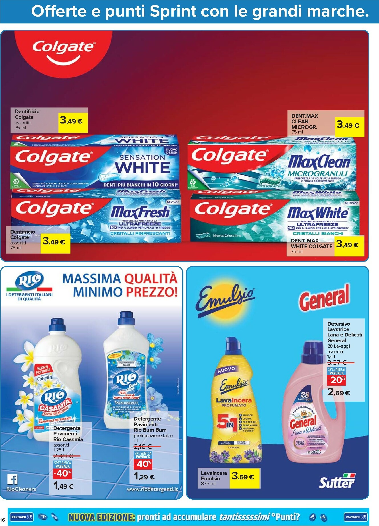 carrefour - Volantino Carrefour - Punti Sprint Payback valido dal 02/01 al 14/01 - page: 16