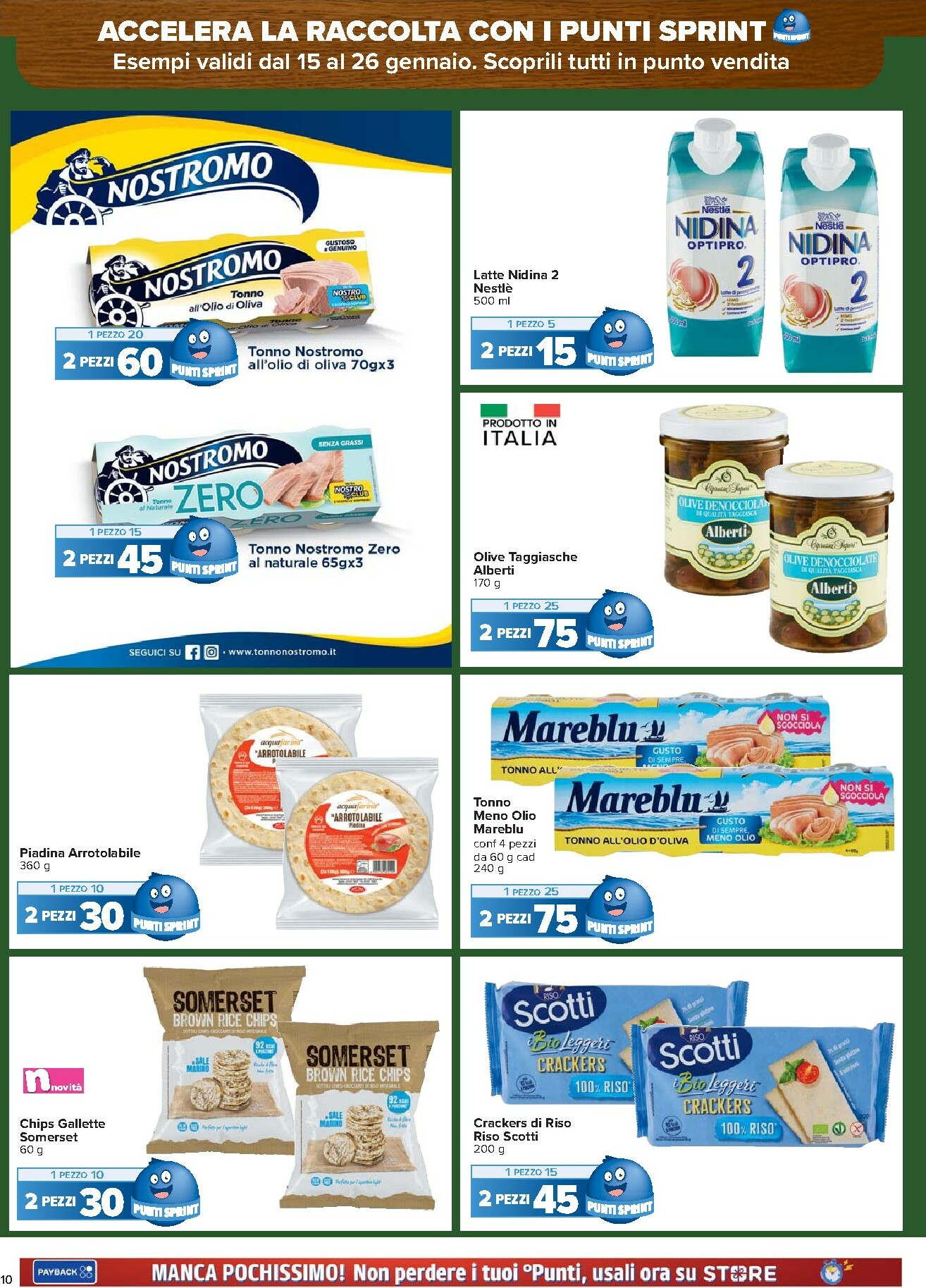 carrefour - Volantino Carrefour - Punti Sprint Payback valido dal 15/01 al 26/01 - page: 10