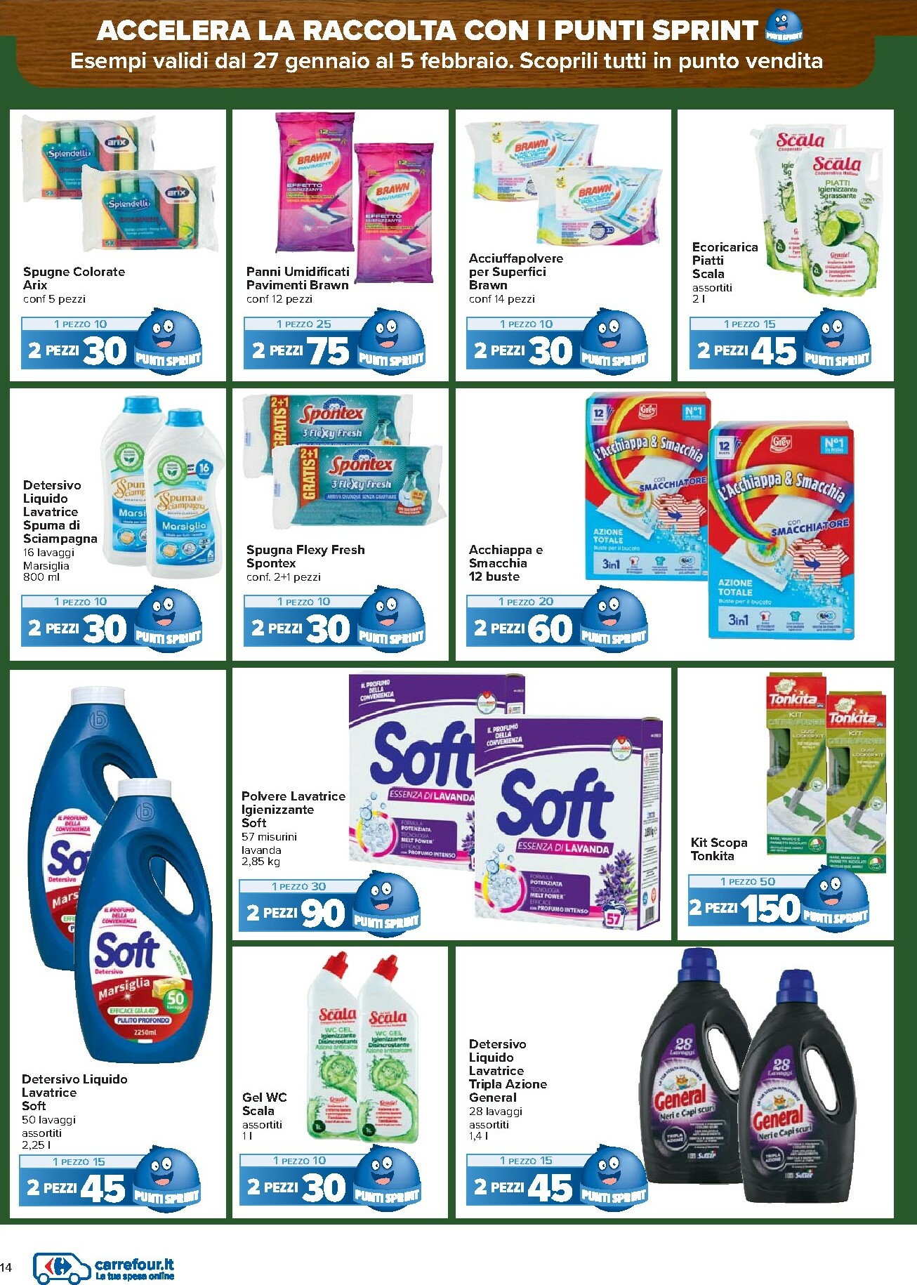 carrefour - Volantino Carrefour - Punti Sprint Payback valido dal 27/01 al 05/02 - page: 14
