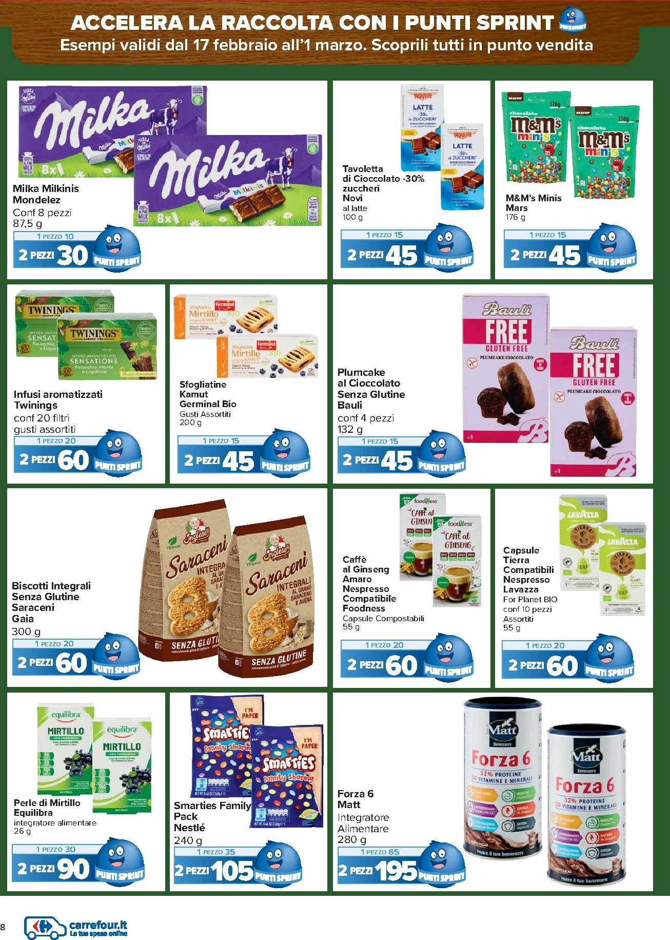 carrefour - Volantino Carrefour - Punti Sprint Payback valido dal 17/02/2026 al 01/03/2026 - page: 8