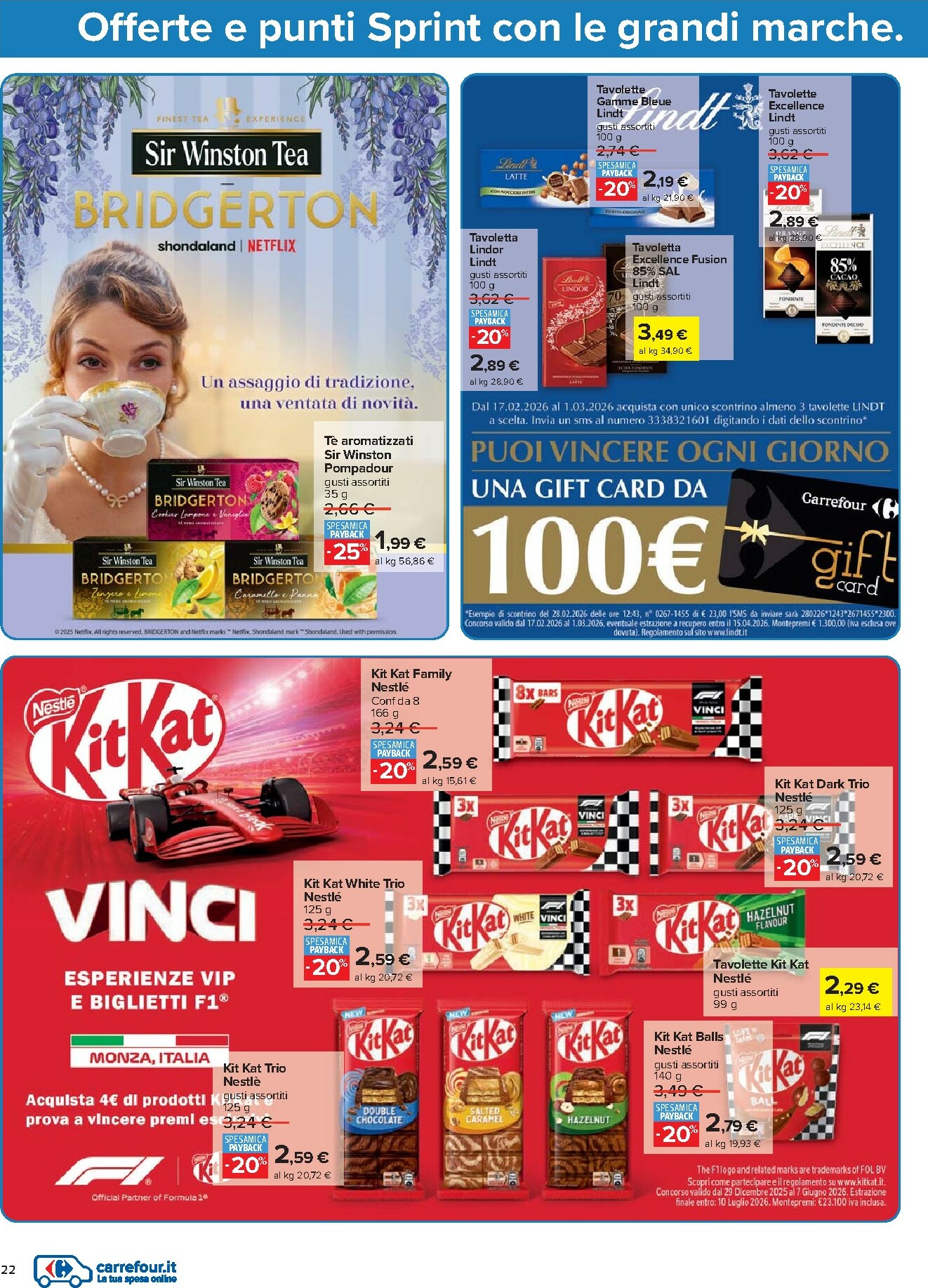 carrefour - Volantino Carrefour - Punti Sprint Payback valido dal 17/02/2026 al 01/03/2026 - page: 22