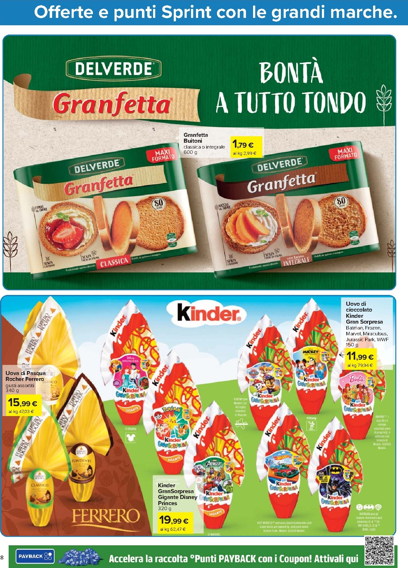 carrefour - Volantino Carrefour - Punti Sprint Payback valido dal 24/03/2026 al 06/04/2026 - page: 8
