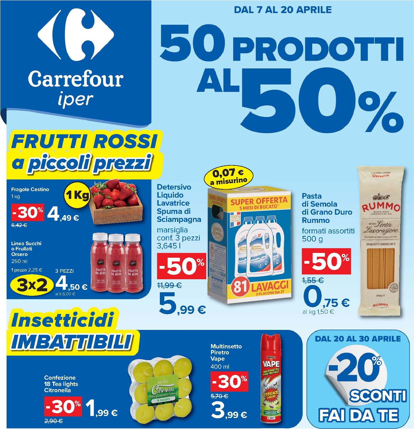 carrefour - Volantino Carrefour - 50 prodotti al 50% valido dal 07/04/2026 al 20/04/2026
