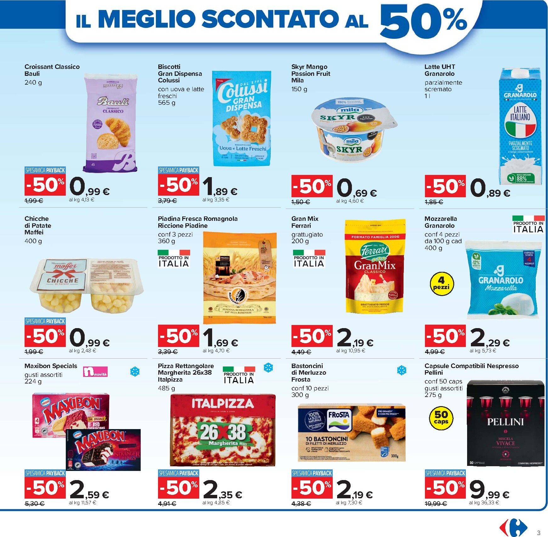 carrefour - Volantino Carrefour - 50 prodotti al 50% valido dal 07/04/2026 al 20/04/2026 - page: 3