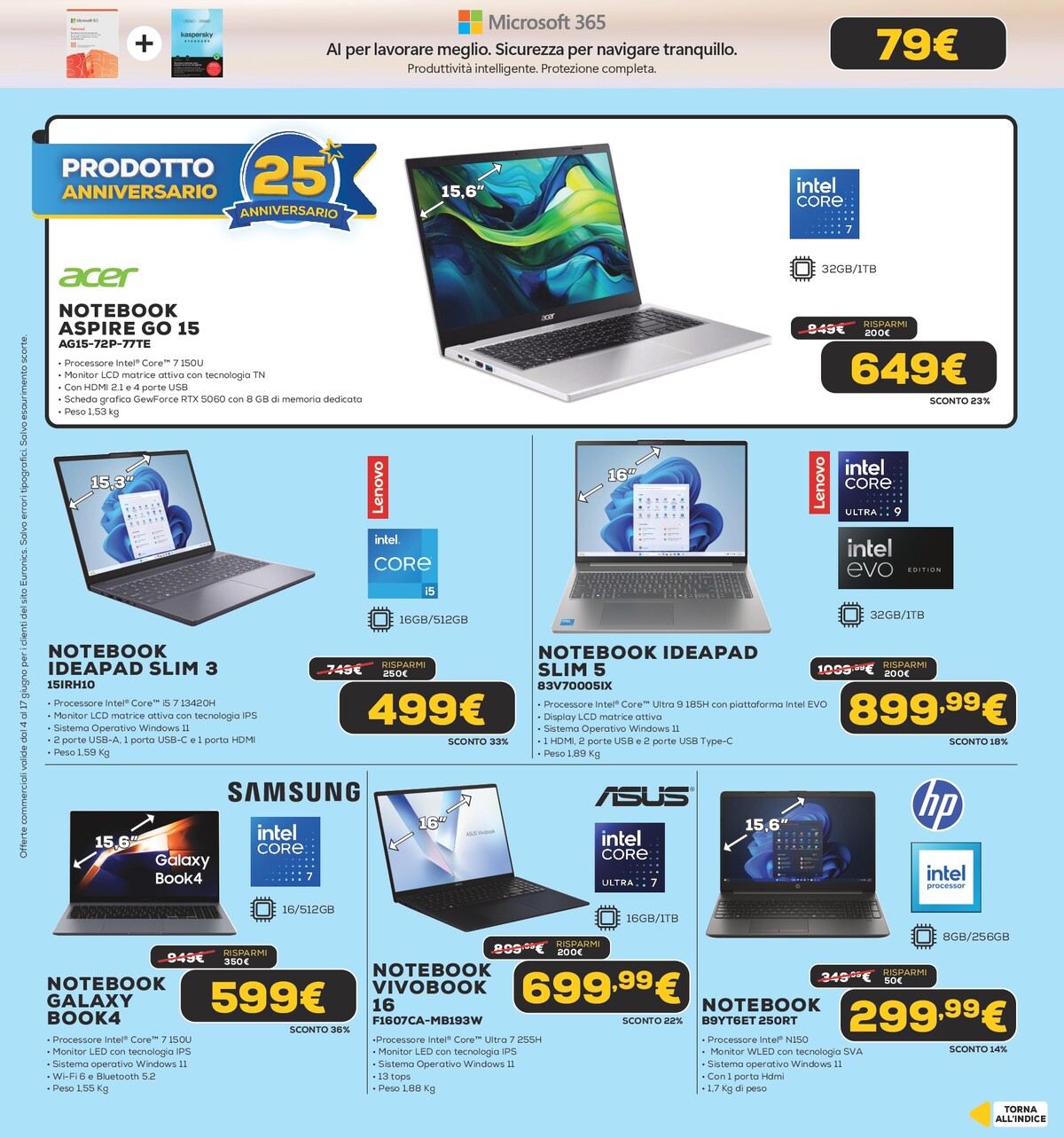euronics - Volantino attuale di Euronics - Black Friday d'Estate valido dal giovedì 04/06/2026 al mercoledì 17/06/2026 - page: 12