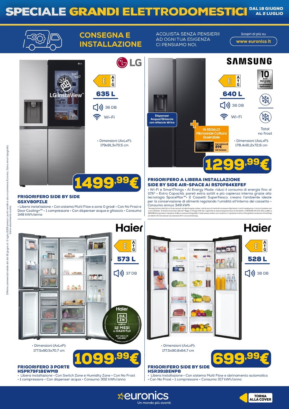 euronics - Volantino attuale di Euronics valido dal giovedì 18/06/2026 al giovedì 02/07/2026 - page: 13