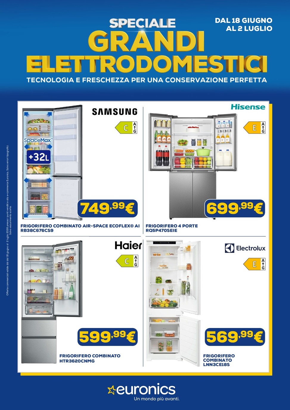 euronics - Volantino attuale di Euronics valido dal giovedì 18/06/2026 al giovedì 02/07/2026