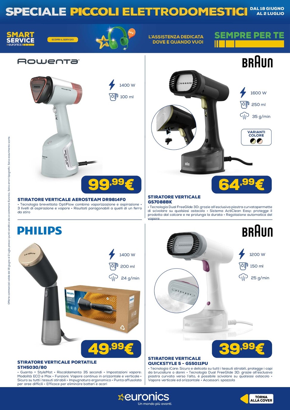 euronics - Volantino attuale di Euronics - Speciale Piccoli Elettrodomestici valido dal giovedì 18/06/2026 al giovedì 02/07/2026 - page: 13