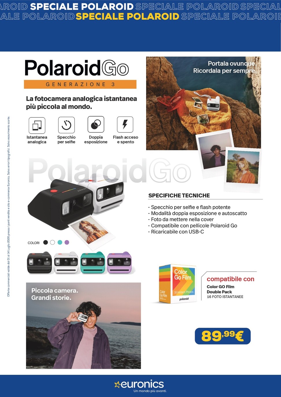 euronics - Volantino attuale di Euronics - Speciale Polaroid valido dal mercoledì 01/07/2026 al martedì 14/07/2026 - page: 3