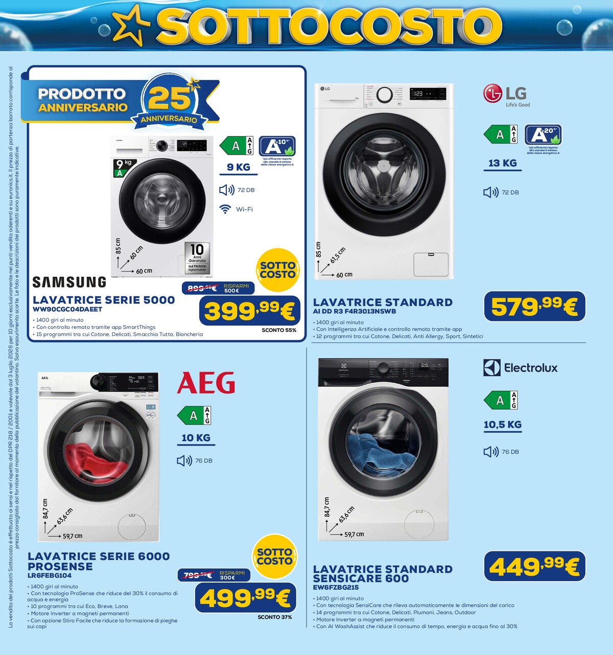 euronics - Volantino attuale di Euronics - Sottocosto valido dal venerdì 03/07/2026 al mercoledì 15/07/2026 - page: 7