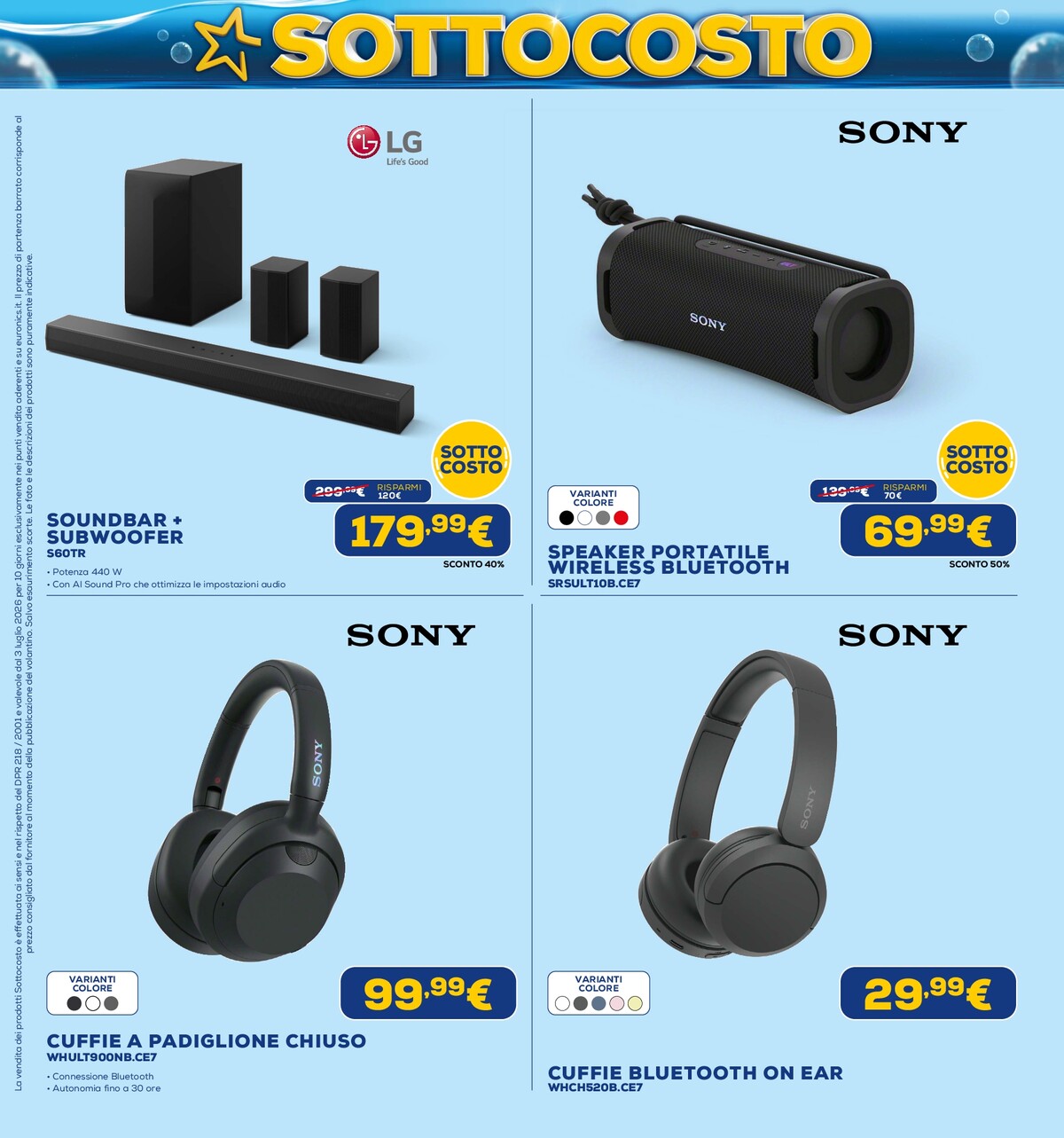 euronics - Volantino attuale di Euronics - Sottocosto valido dal venerdì 03/07/2026 al mercoledì 15/07/2026 - page: 19
