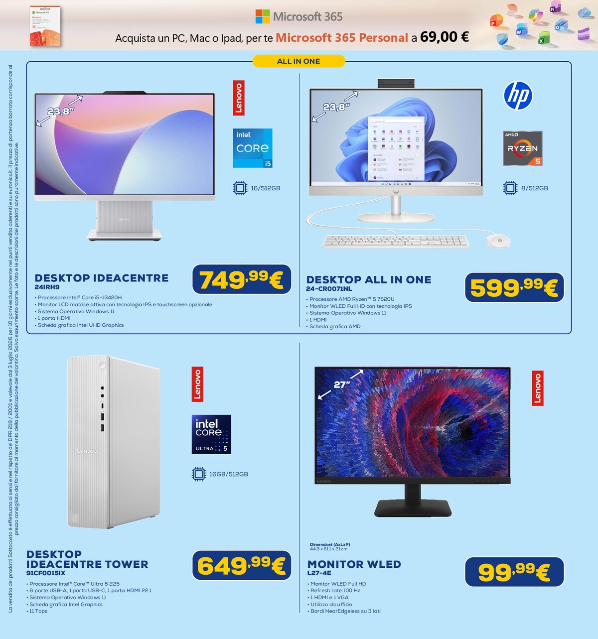 euronics - Volantino attuale di Euronics - Sottocosto valido dal venerdì 03/07/2026 al mercoledì 15/07/2026 - page: 25