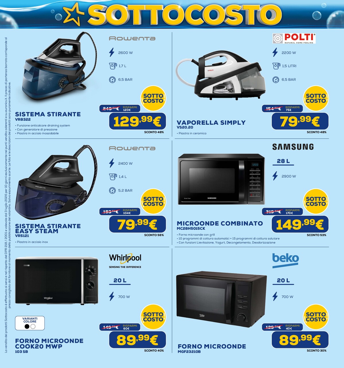 euronics - Volantino attuale di Euronics - Sottocosto valido dal venerdì 03/07/2026 al mercoledì 15/07/2026 - page: 33