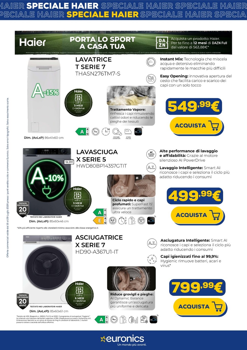 euronics - Volantino attuale di Euronics - Speciale Haier valido dal giovedì 16/07/2026 al mercoledì 29/07/2026 - page: 4