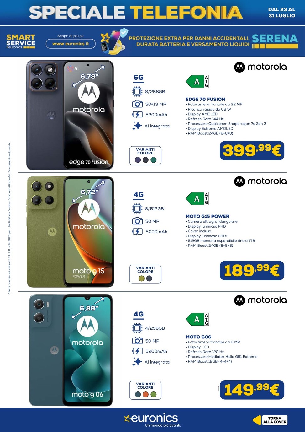 euronics - Volantino attuale di Euronics - Speciale Telefonia valido dal giovedì 23/07/2026 al venerdì 31/07/2026 - page: 7