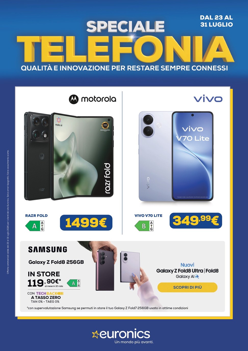 euronics - Volantino attuale di Euronics - Speciale Telefonia valido dal giovedì 23/07/2026 al venerdì 31/07/2026