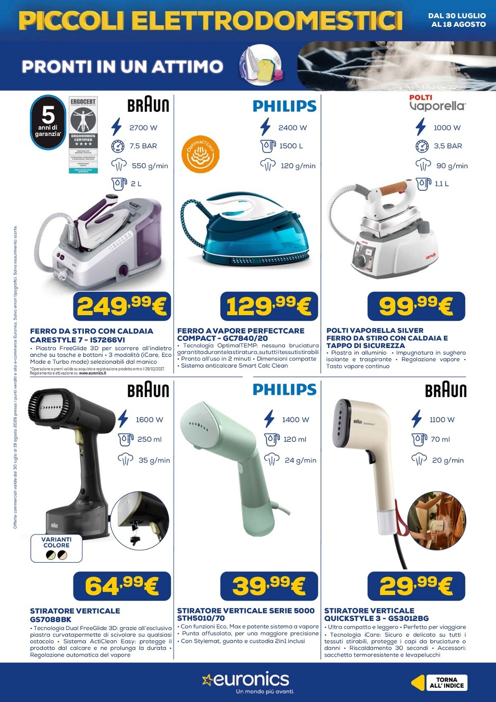 euronics - Volantino attuale di Euronics valido dal giovedì 30/07/2026 al mercoledì 19/08/2026 - page: 10