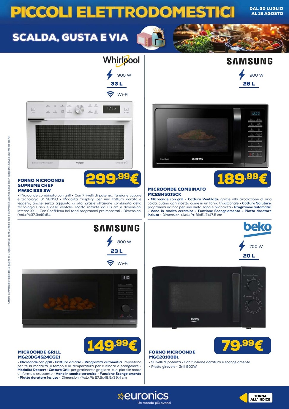 euronics - Volantino attuale di Euronics valido dal giovedì 30/07/2026 al mercoledì 19/08/2026 - page: 11