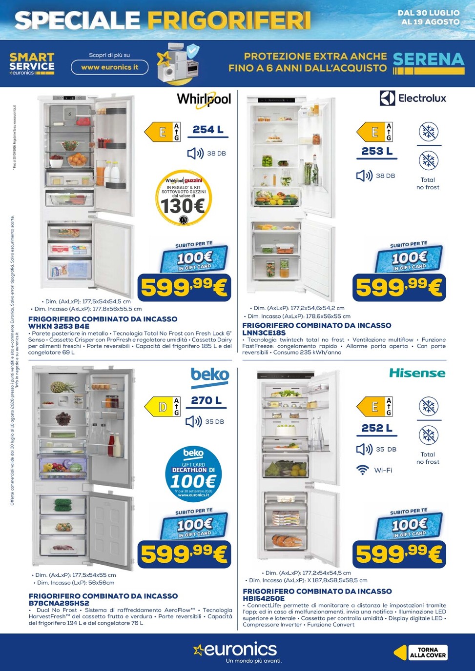 euronics - Volantino attuale di Euronics - Speciale Frigoriferi valido dal giovedì 30/07/2026 al mercoledì 19/08/2026 - page: 17