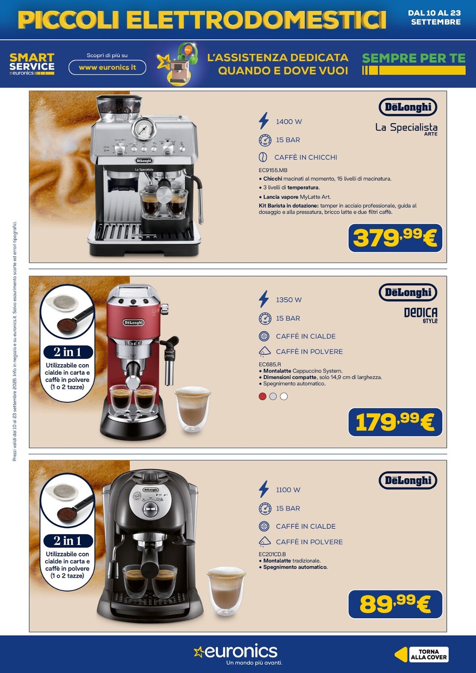 euronics - Volantino attuale di Euronics - Piccoli Elettrodomestici valido dal giovedì 10/09/2026 al mercoledì 23/09/2026 - page: 6