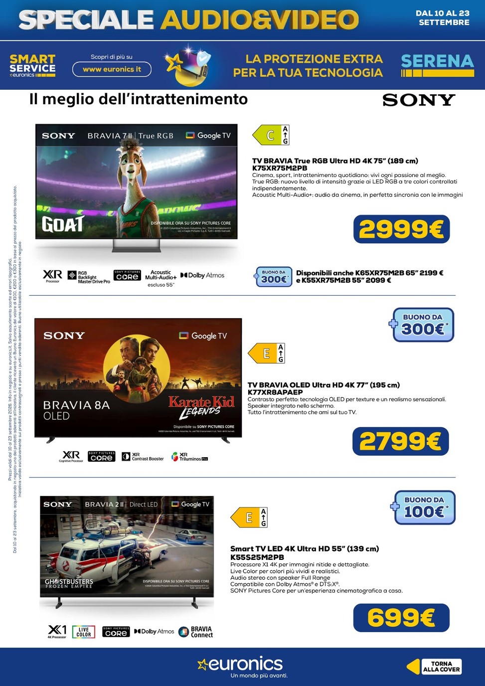 euronics - Volantino attuale di Euronics - Speciale Audio Video valido dal giovedì 10/09/2026 al mercoledì 23/09/2026 - page: 16