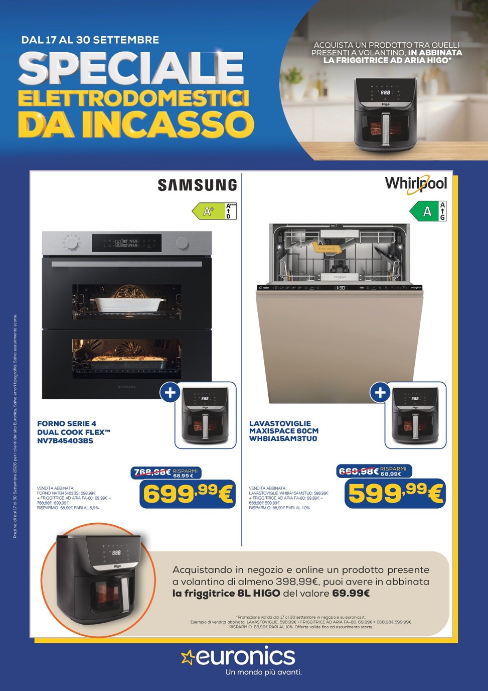 euronics - Volantino attuale di Euronics - Elettrodomestici Incasso valido dal giovedì 17/09/2026 al mercoledì 30/09/2026 - page: 1
