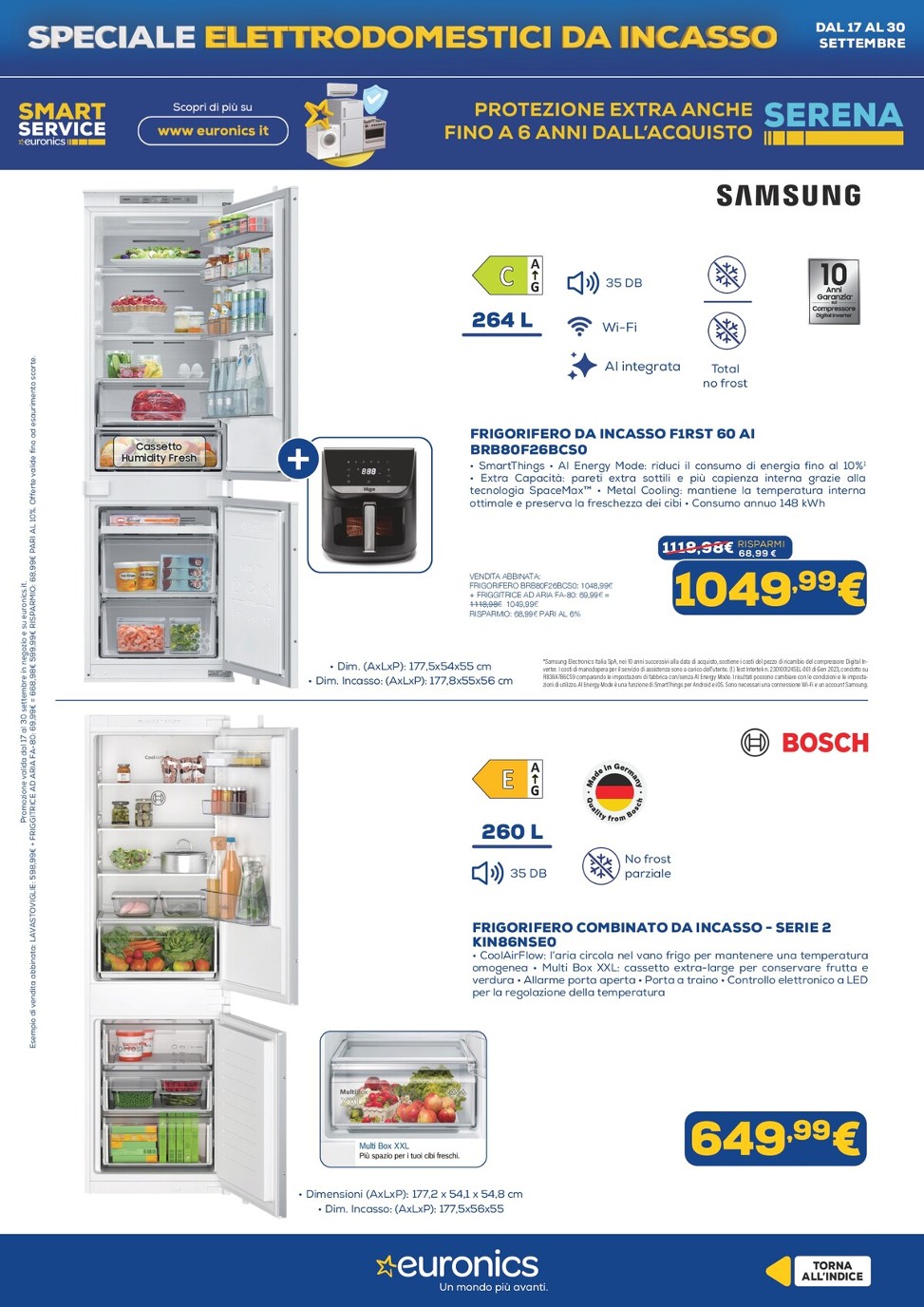 euronics - Volantino attuale di Euronics - Elettrodomestici Incasso valido dal giovedì 17/09/2026 al mercoledì 30/09/2026 - page: 18