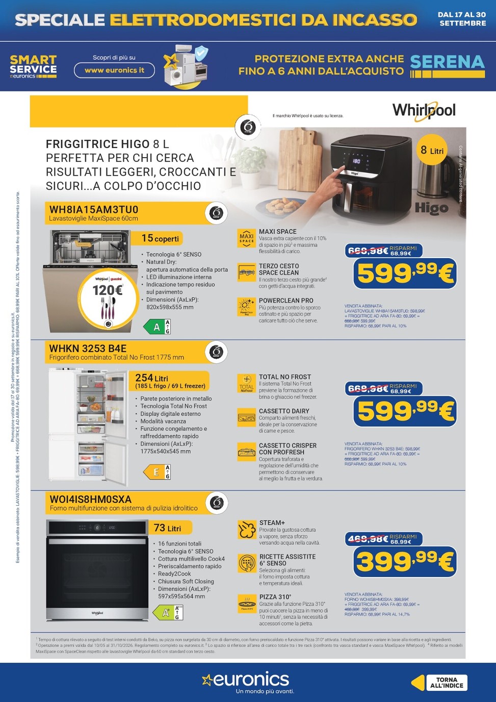 euronics - Volantino attuale di Euronics - Elettrodomestici Incasso valido dal giovedì 17/09/2026 al mercoledì 30/09/2026 - page: 5