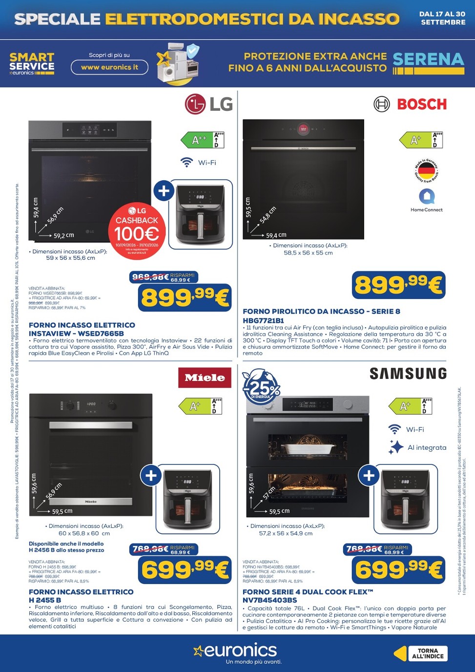 euronics - Volantino attuale di Euronics - Elettrodomestici Incasso valido dal giovedì 17/09/2026 al mercoledì 30/09/2026 - page: 8