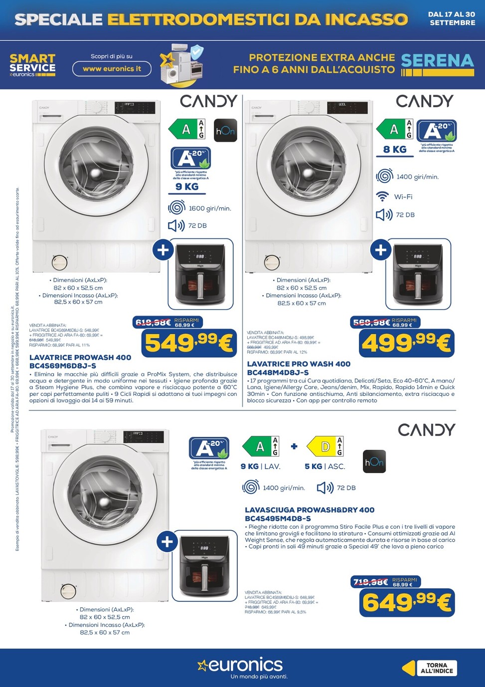 euronics - Volantino attuale di Euronics - Elettrodomestici Incasso valido dal giovedì 17/09/2026 al mercoledì 30/09/2026 - page: 20