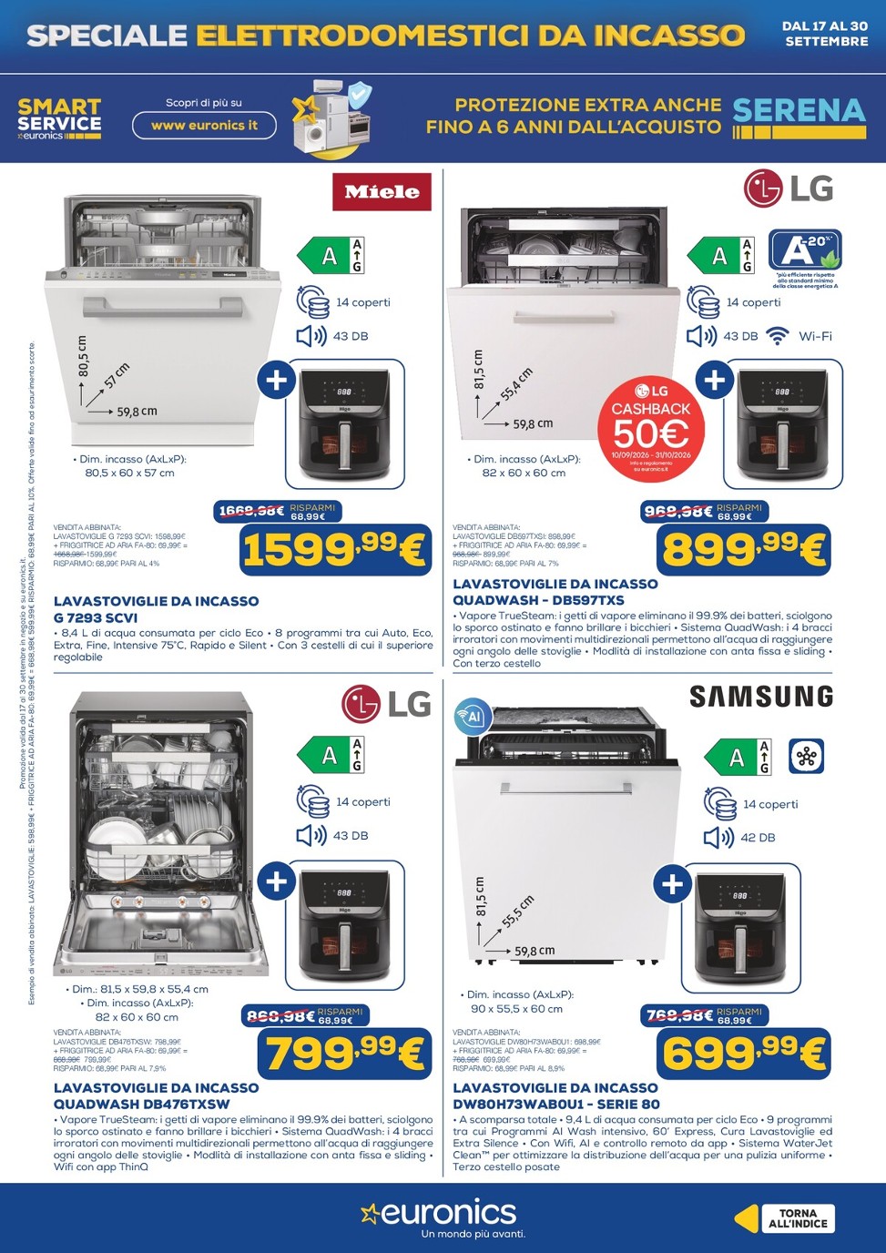 euronics - Volantino attuale di Euronics - Elettrodomestici Incasso valido dal giovedì 17/09/2026 al mercoledì 30/09/2026 - page: 6