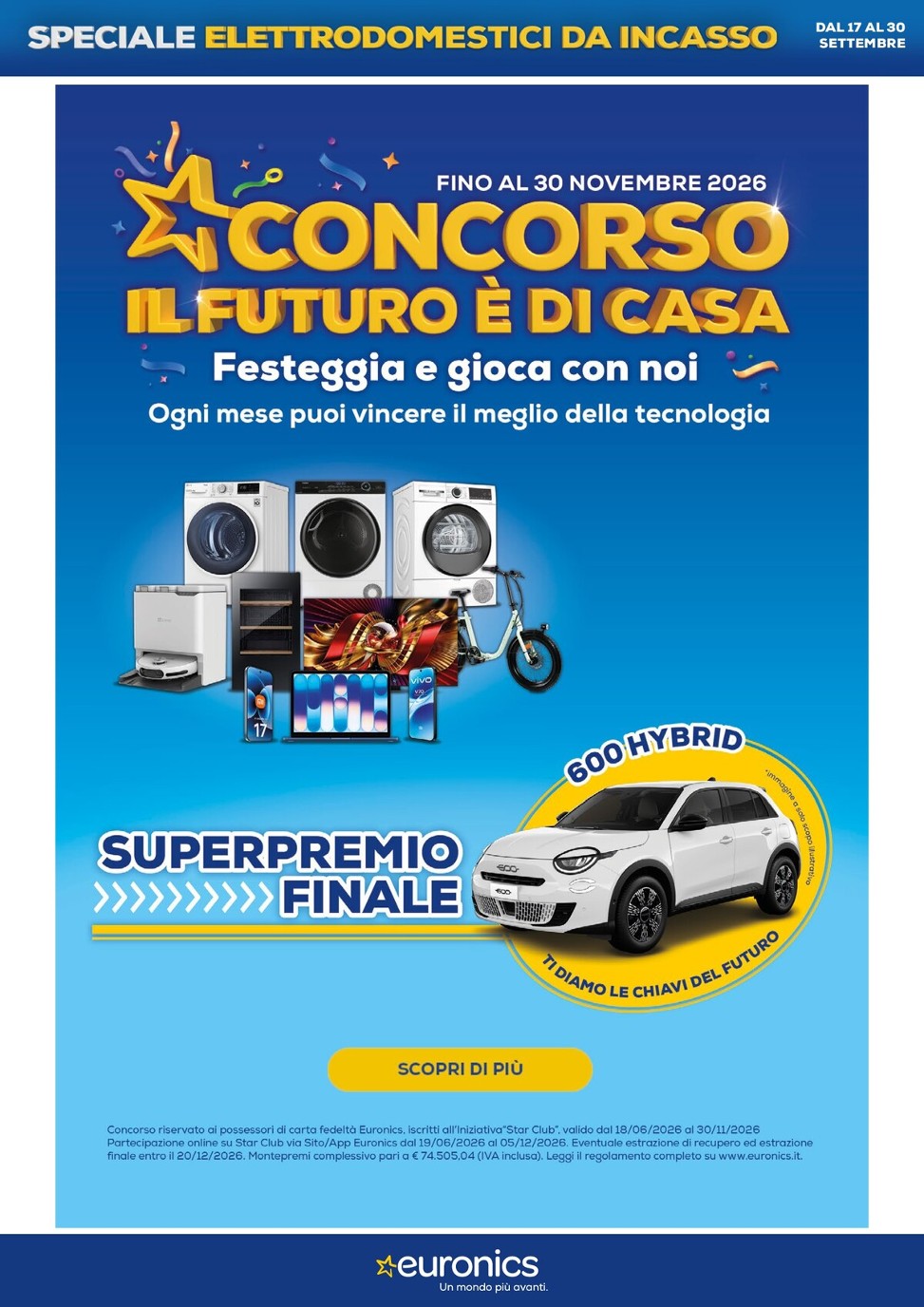 euronics - Volantino attuale di Euronics - Elettrodomestici Incasso valido dal giovedì 17/09/2026 al mercoledì 30/09/2026 - page: 2