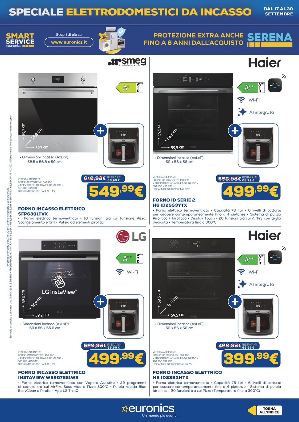 euronics - Volantino attuale di Euronics - Elettrodomestici Incasso valido dal giovedì 17/09/2026 al mercoledì 30/09/2026 - page: 9