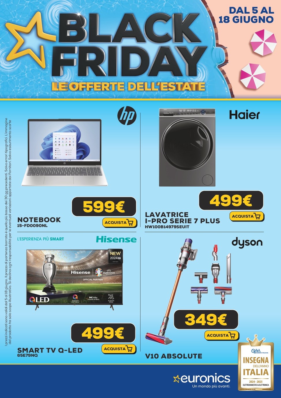 euronics - Volantino Euronics - Black Friday d'Estate valido dal 05/06 al 18/06