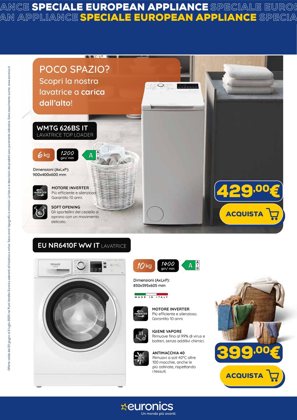 euronics - Volantino Euronics - Speciale European Appliance valido dal 20/06 al 02/07 - page: 5