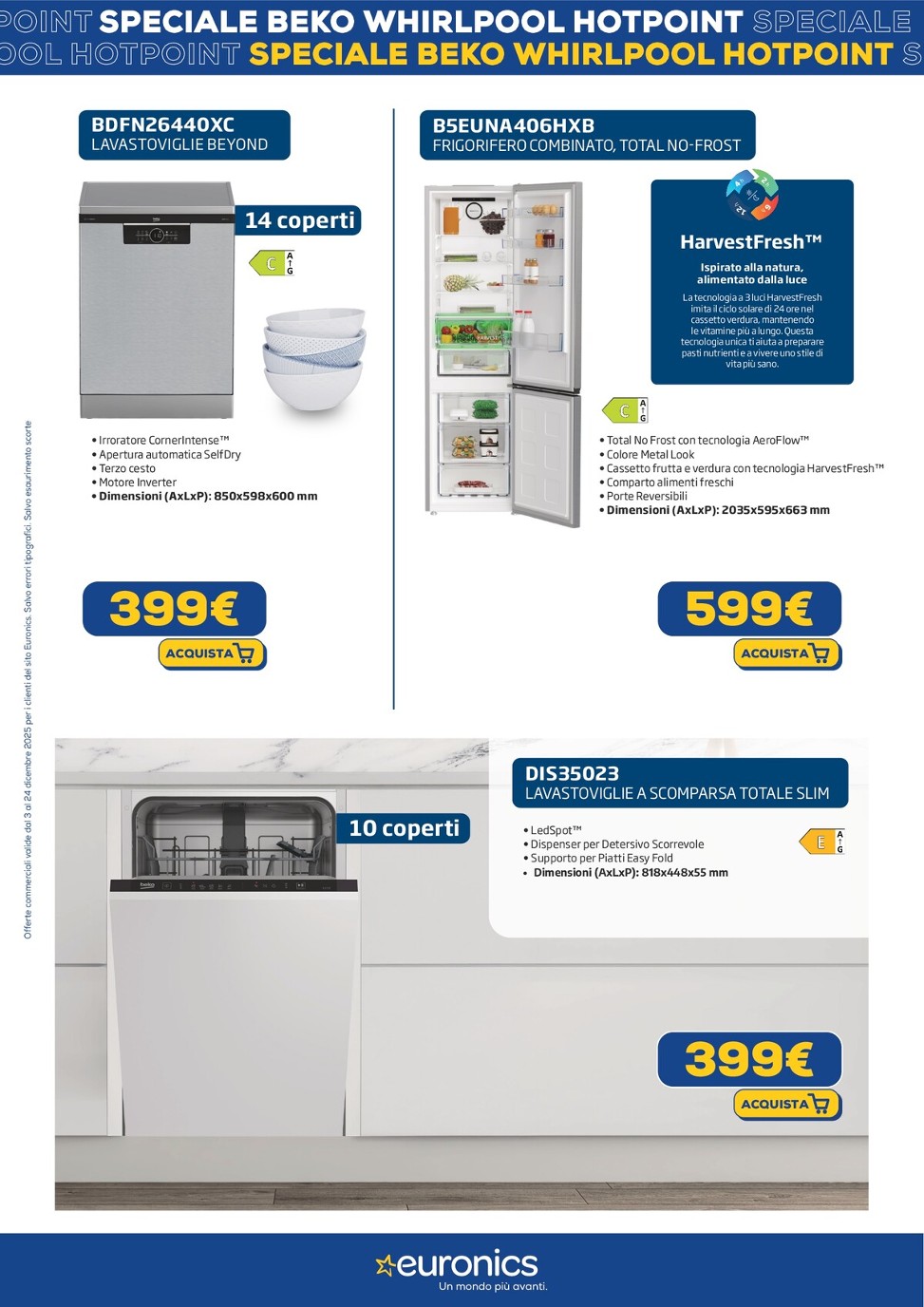 euronics - Volantino Euronics - Speciale Beko valido dal 03/12 al 24/12 - page: 12