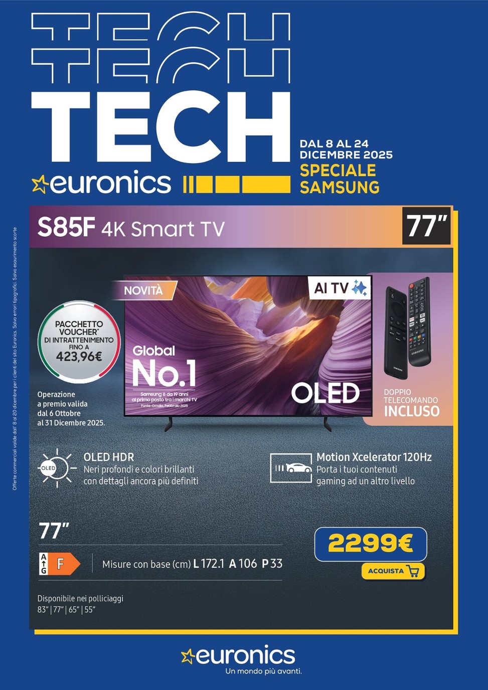 euronics - Volantino Euronics - Speciale Samsung valido dal 08/12 al 24/12