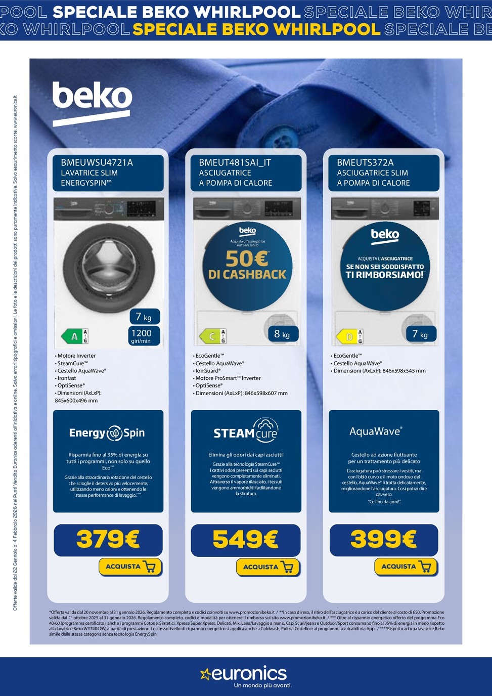 euronics - Volantino Euronics - Speciale Beko valido dal 22/01 al 04/02 - page: 7