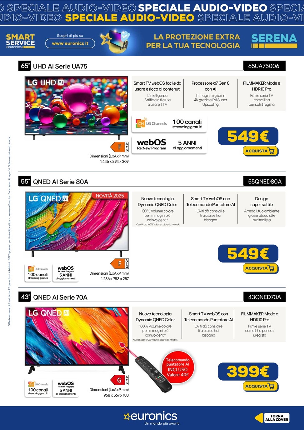 euronics - Volantino Euronics - Speciale Audio Video valido dal 22/01 al 04/02 - page: 12