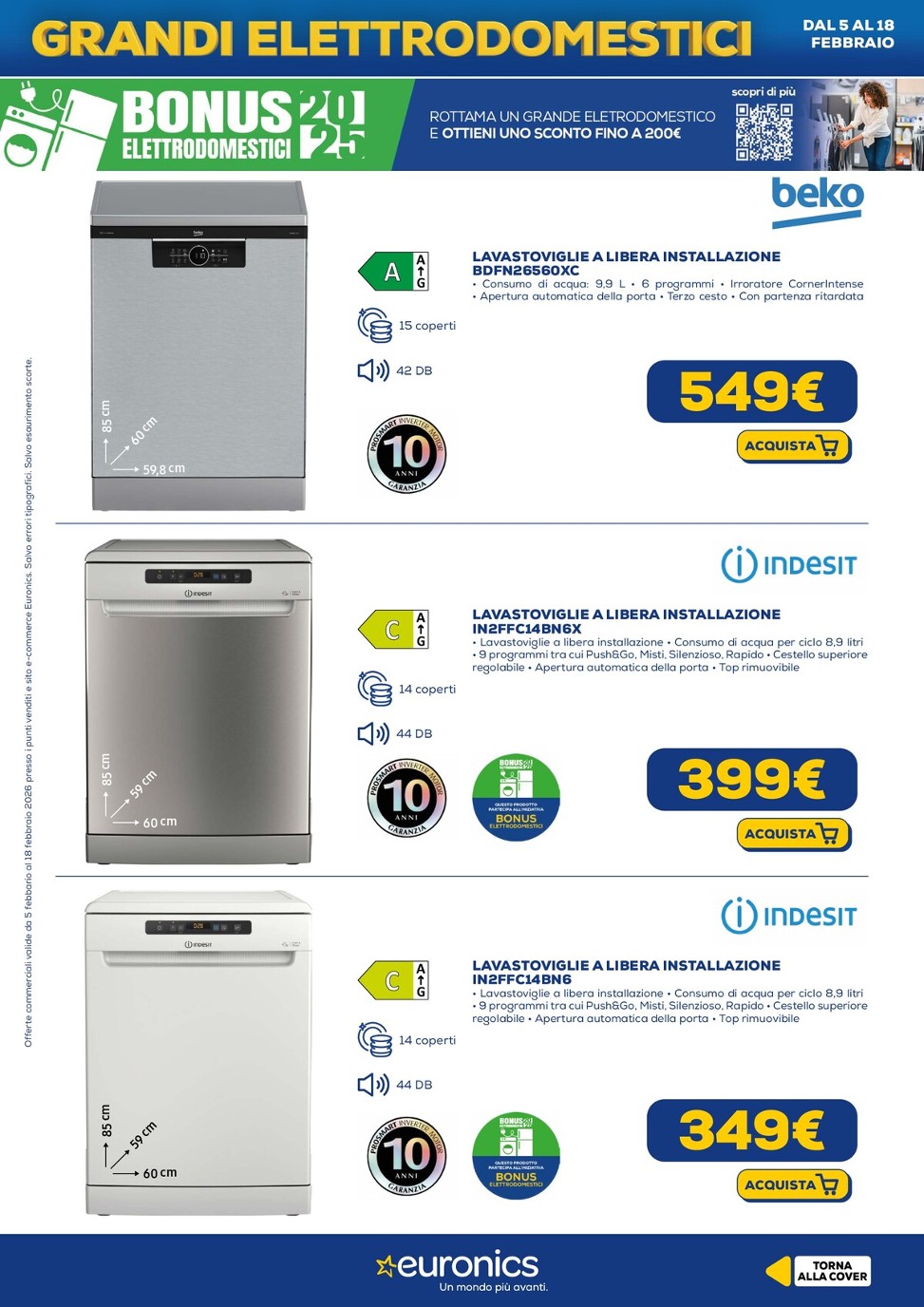 euronics - Volantino Euronics - Speciale Lavastoviglie valido dal 05/02/2026 al 18/02/2026 - page: 6