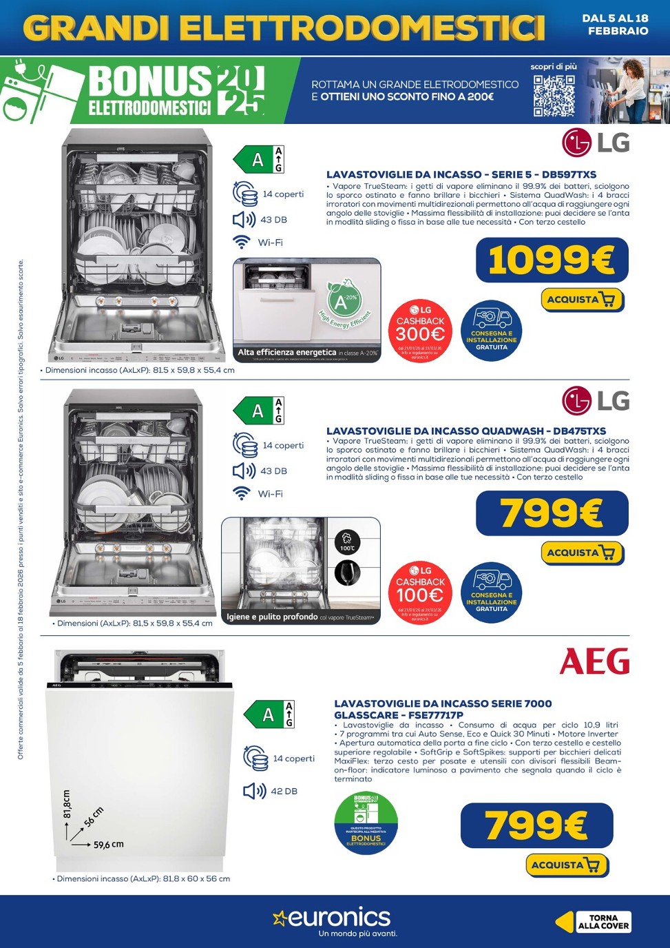 euronics - Volantino Euronics - Speciale Lavastoviglie valido dal 05/02/2026 al 18/02/2026 - page: 8