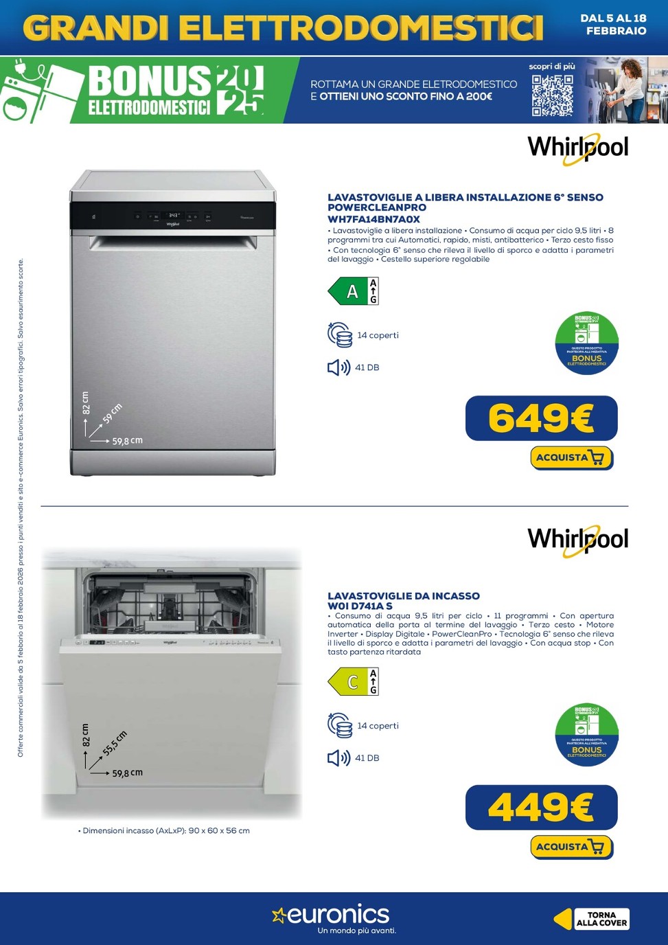 euronics - Volantino Euronics - Speciale Lavastoviglie valido dal 05/02/2026 al 18/02/2026 - page: 7