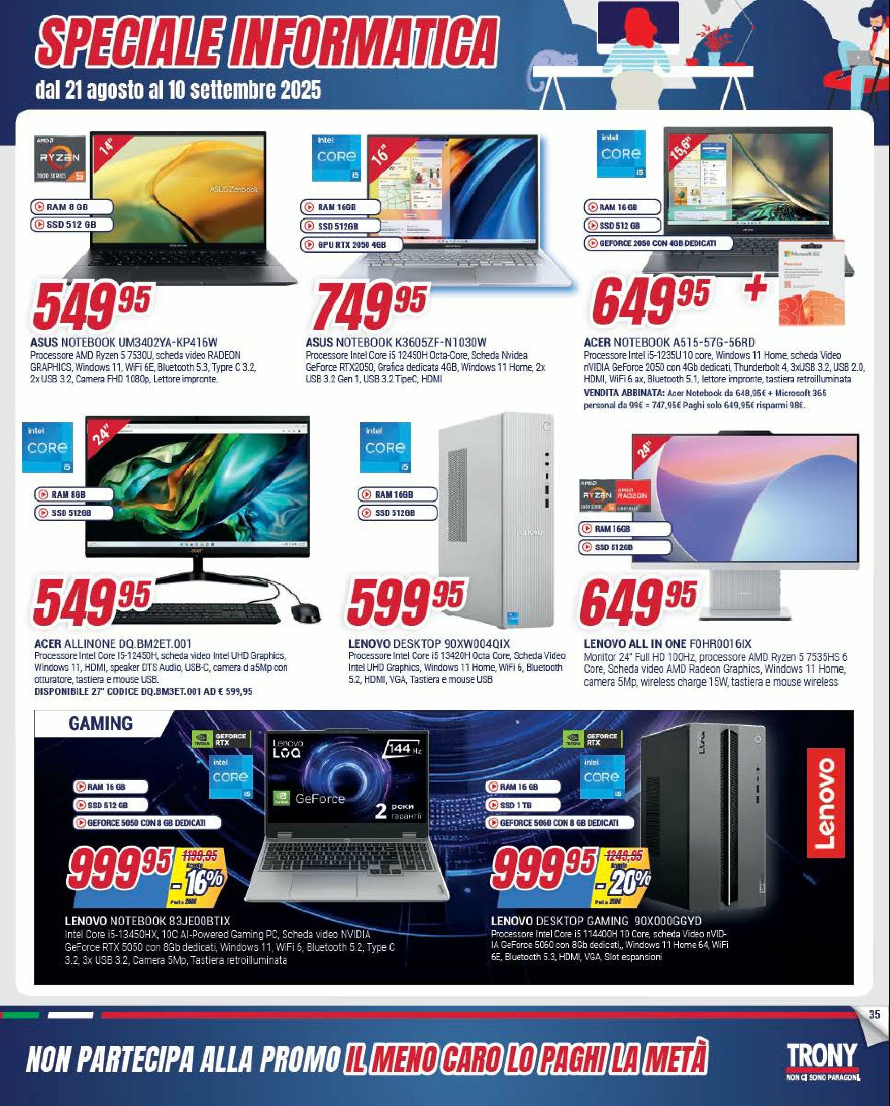 trony - Volantino Trony valido dal 21/08 al 10/09 - page: 35