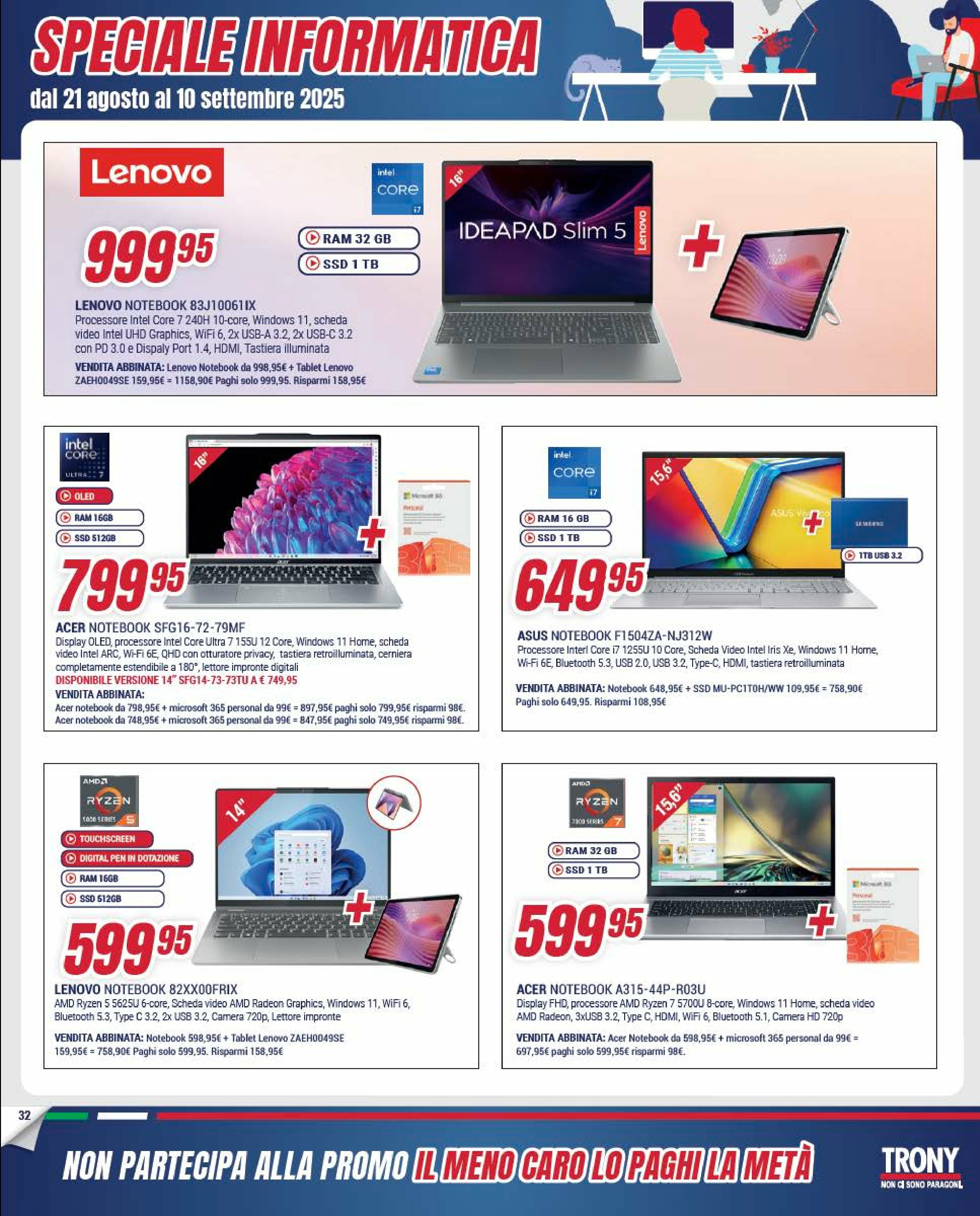 trony - Volantino Trony valido dal 21/08 al 10/09 - page: 32