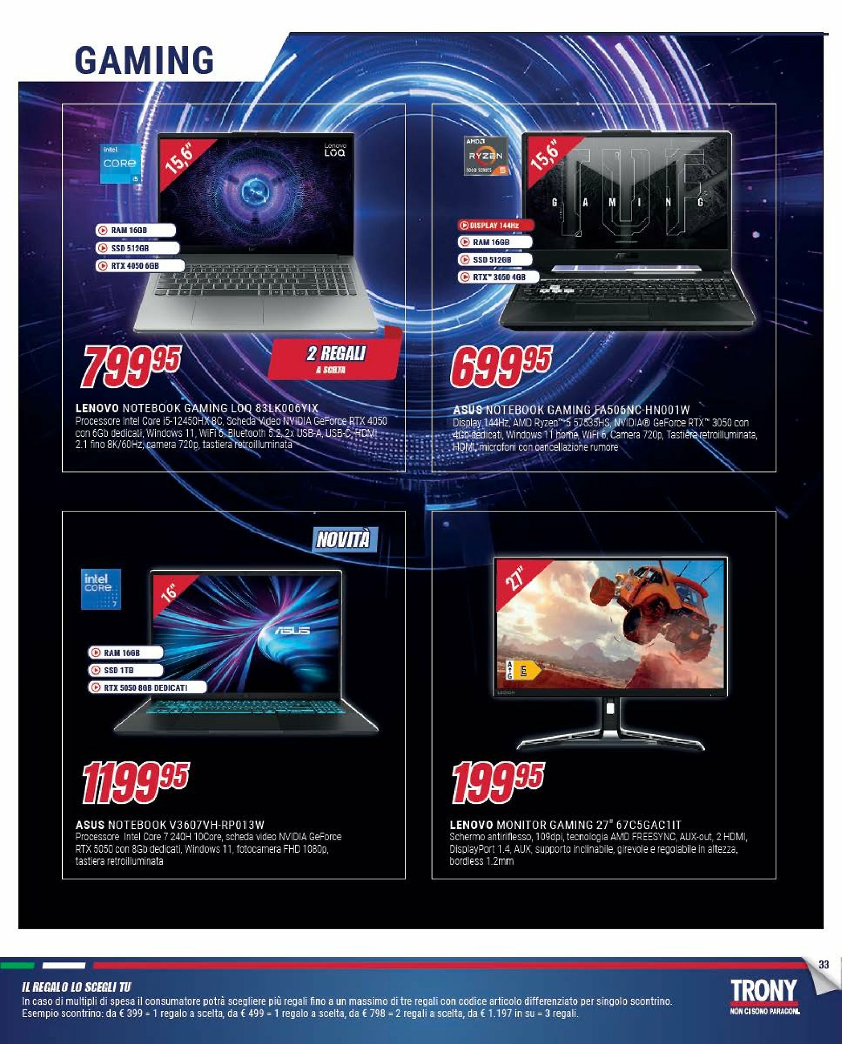 trony - Volantino Trony - Il Regalo Lo Scegli Tu valido dal 05/09 al 01/10 - page: 33