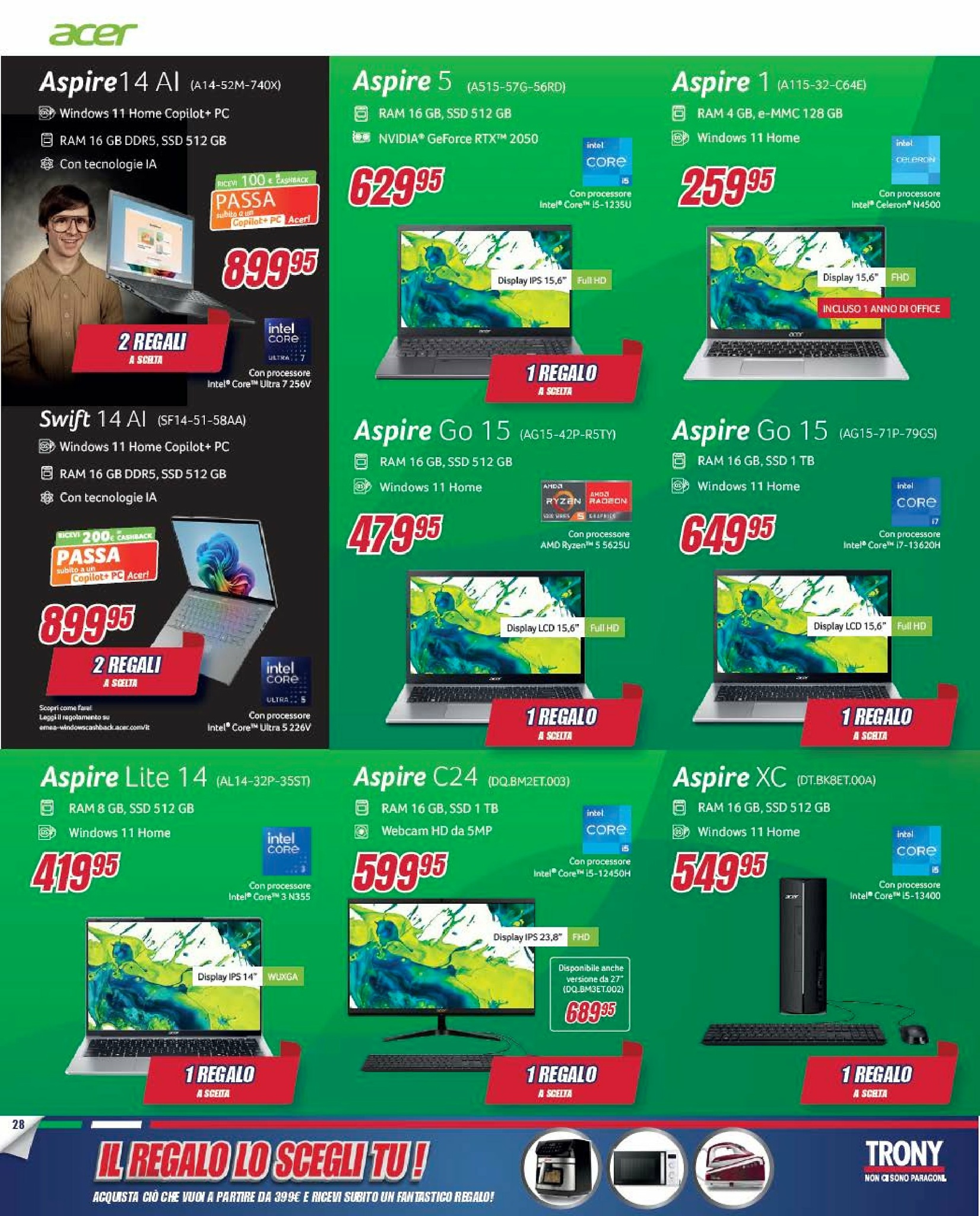 trony - Volantino Trony - Il Regalo Lo Scegli Tu valido dal 05/09 al 01/10 - page: 28