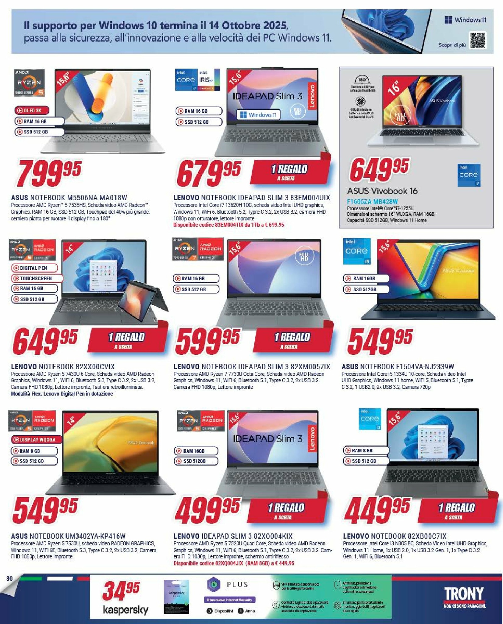 trony - Volantino Trony - Il Regalo Lo Scegli Tu valido dal 05/09 al 01/10 - page: 30