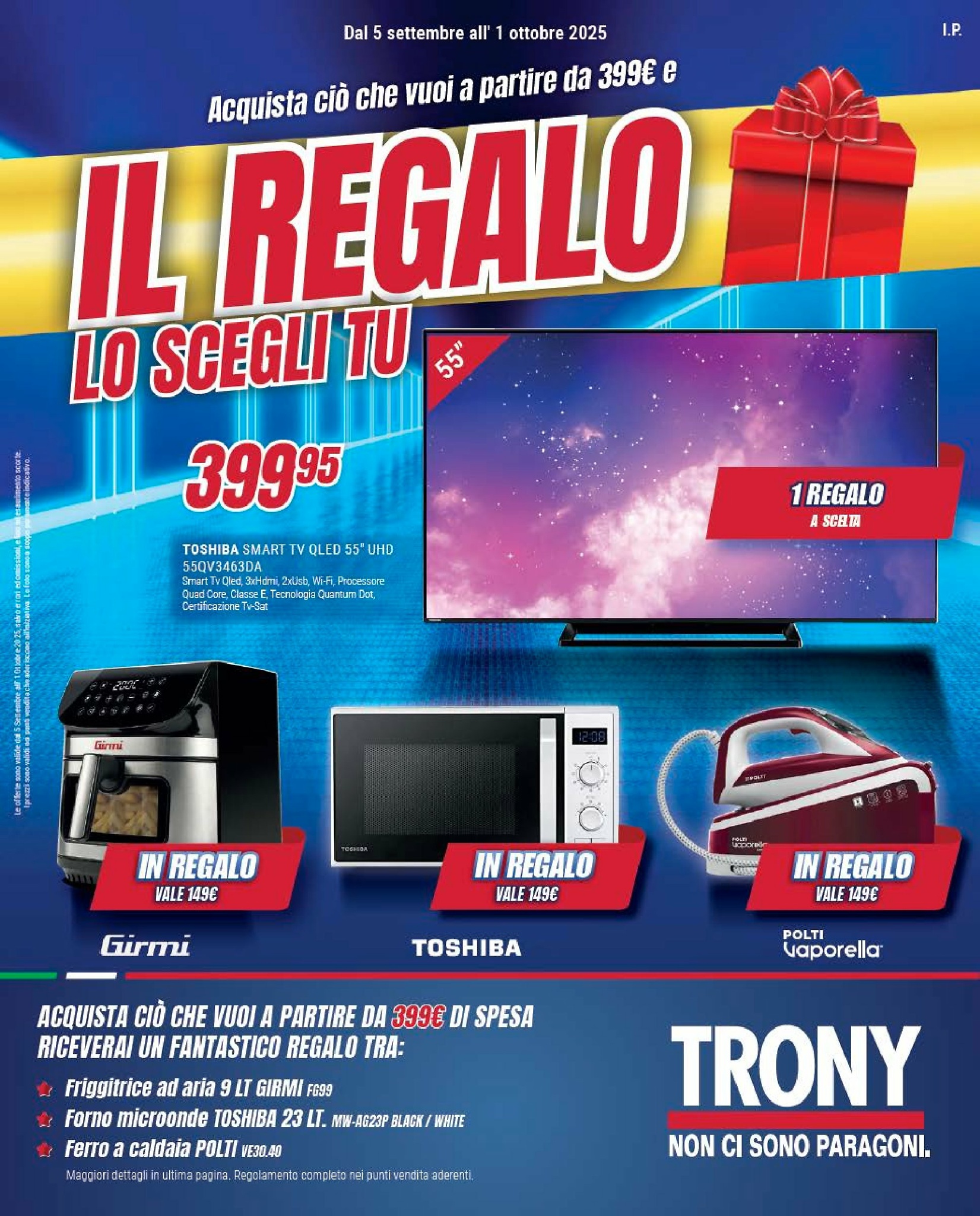 trony - Volantino Trony - Il Regalo Lo Scegli Tu valido dal 05/09 al 01/10