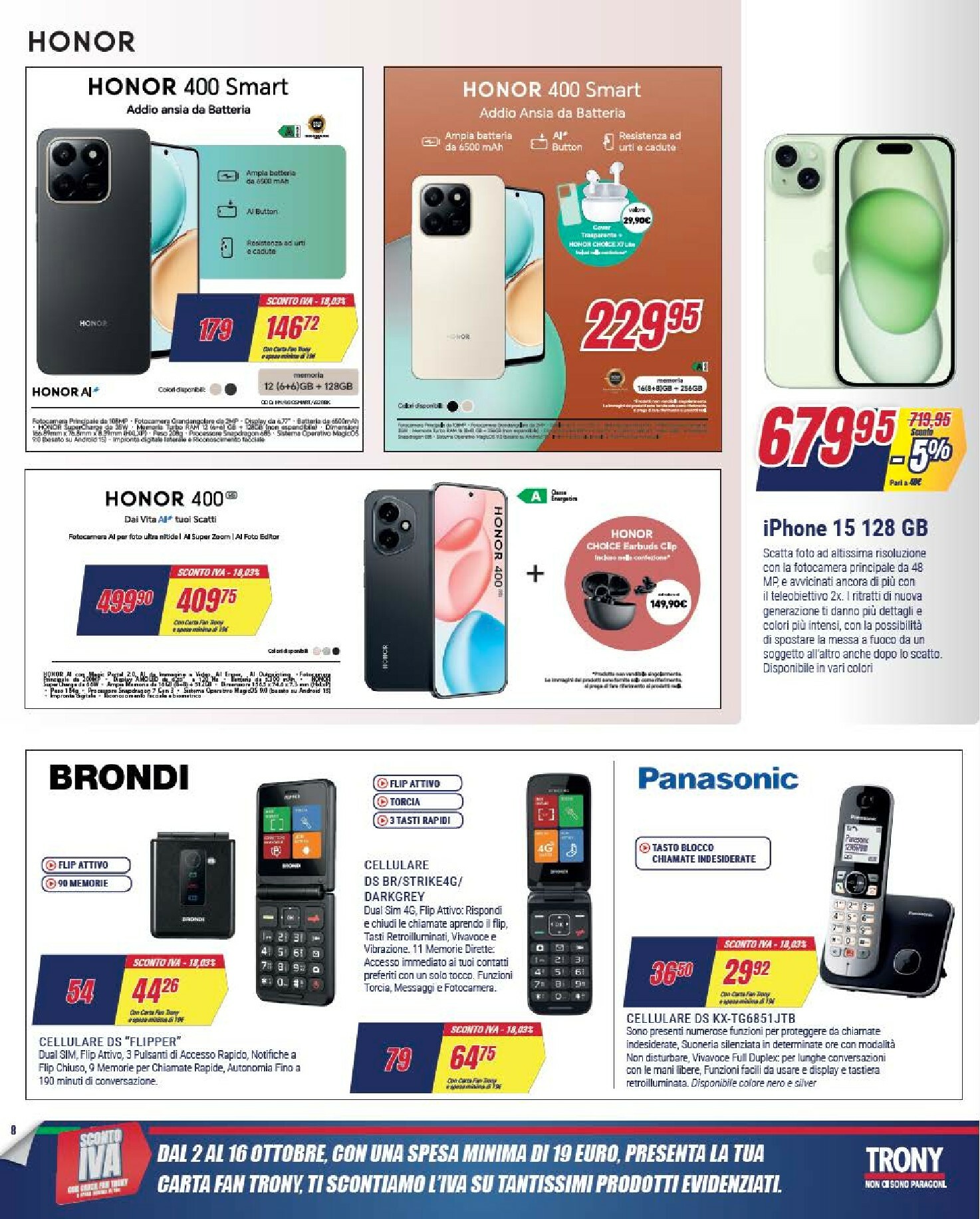 trony - Volantino Trony valido dal 02/10 al 16/10 - page: 8