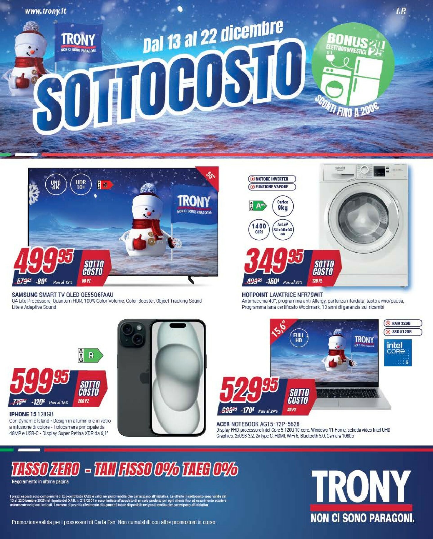 trony - Volantino Trony - Sottocosto valido dal 13/12 al 22/12